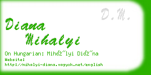diana mihalyi business card